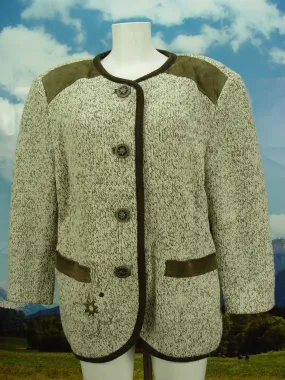 COUNTRY LINE kurze Ärmel dicke Strickjacke Jacke Trachtenjacke Gr.44