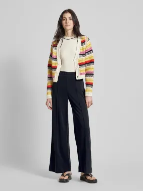 Esprit Wide Leg Stoffhose mit fixierten Bügelfalten (black) online kaufen