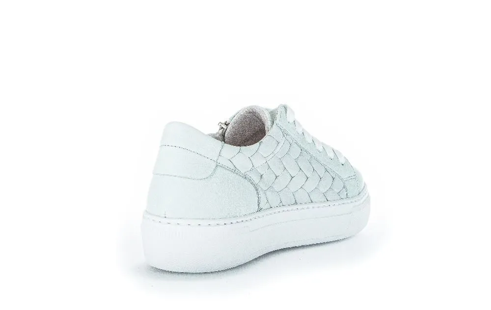 Gabor Sneaker low Leder Flechtoptik Wechselfußbett blau S12 83.324.26