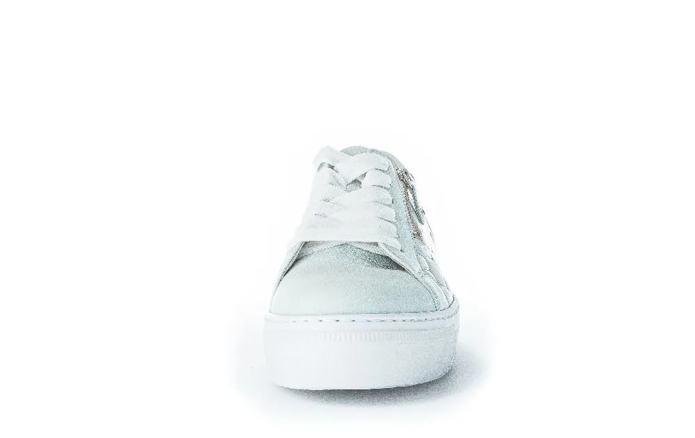 Gabor Sneaker low Leder Flechtoptik Wechselfußbett blau S12 83.324.26