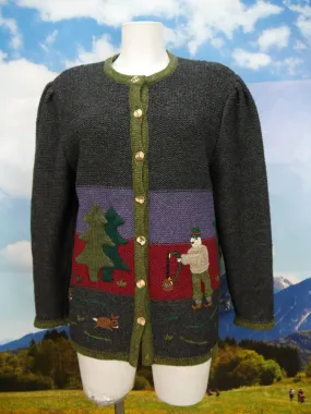 GIESSWEIN Strickjacke mit tollen Stickereien, herrliche Trachtenjacke Jacke Gr.38