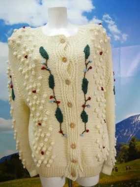 Herrlich 60er Jahre Strickjacke Handarbeit Vintage Trachtenjacke Jacke Gr.42