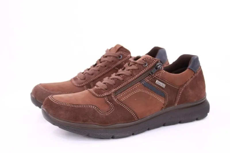IMAC Herren Schnürschuh Sneaker  Nubukleder bequem braun S21 803178