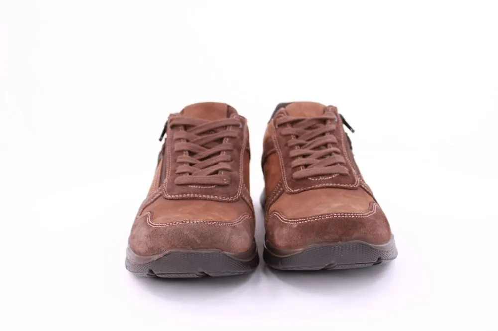 IMAC Herren Schnürschuh Sneaker  Nubukleder bequem braun S21 803178