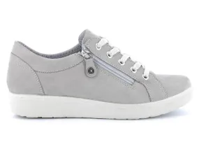 IMAC Sneaker Schnürer Leder Reißverschluss grau 506751