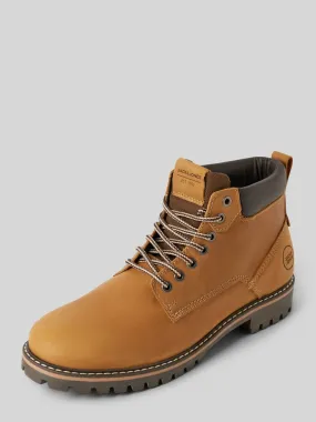 Jack & Jones Lederboots mit Label-Badge Modell 'QUEENSWAY' (beige) online kaufen