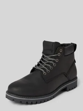 Jack & Jones Lederboots mit Label-Badge Modell 'QUEENSWAY' (black) online kaufen