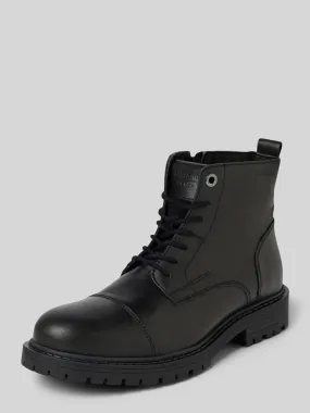 Jack & Jones Lederboots mit Zugschlaufe Modell 'TREMOR' (black) online kaufen