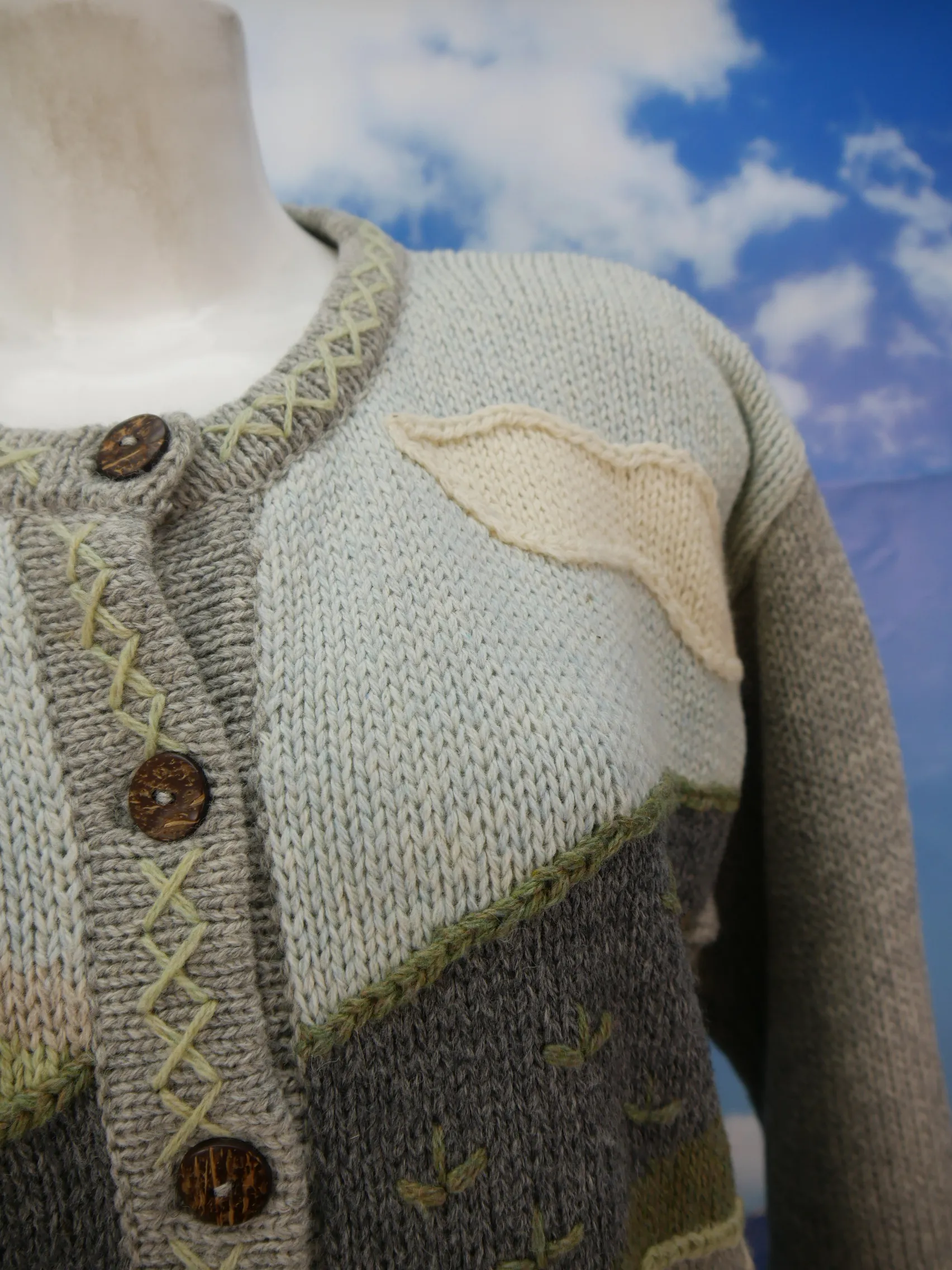 Peter Hahn Strickjacke leicht mit tollen Strickmuster Trachtenjacke Jacke Gr.40