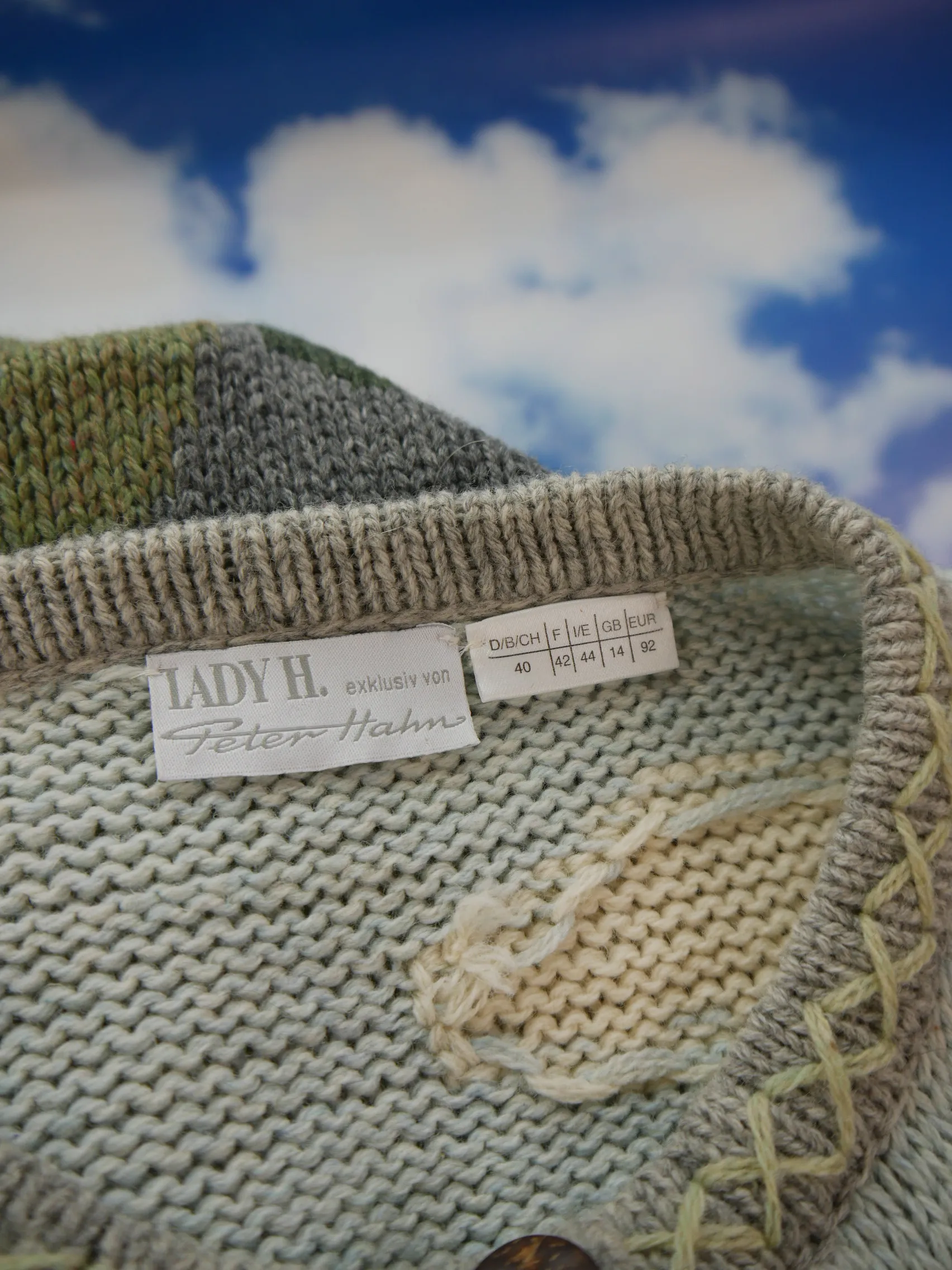 Peter Hahn Strickjacke leicht mit tollen Strickmuster Trachtenjacke Jacke Gr.40