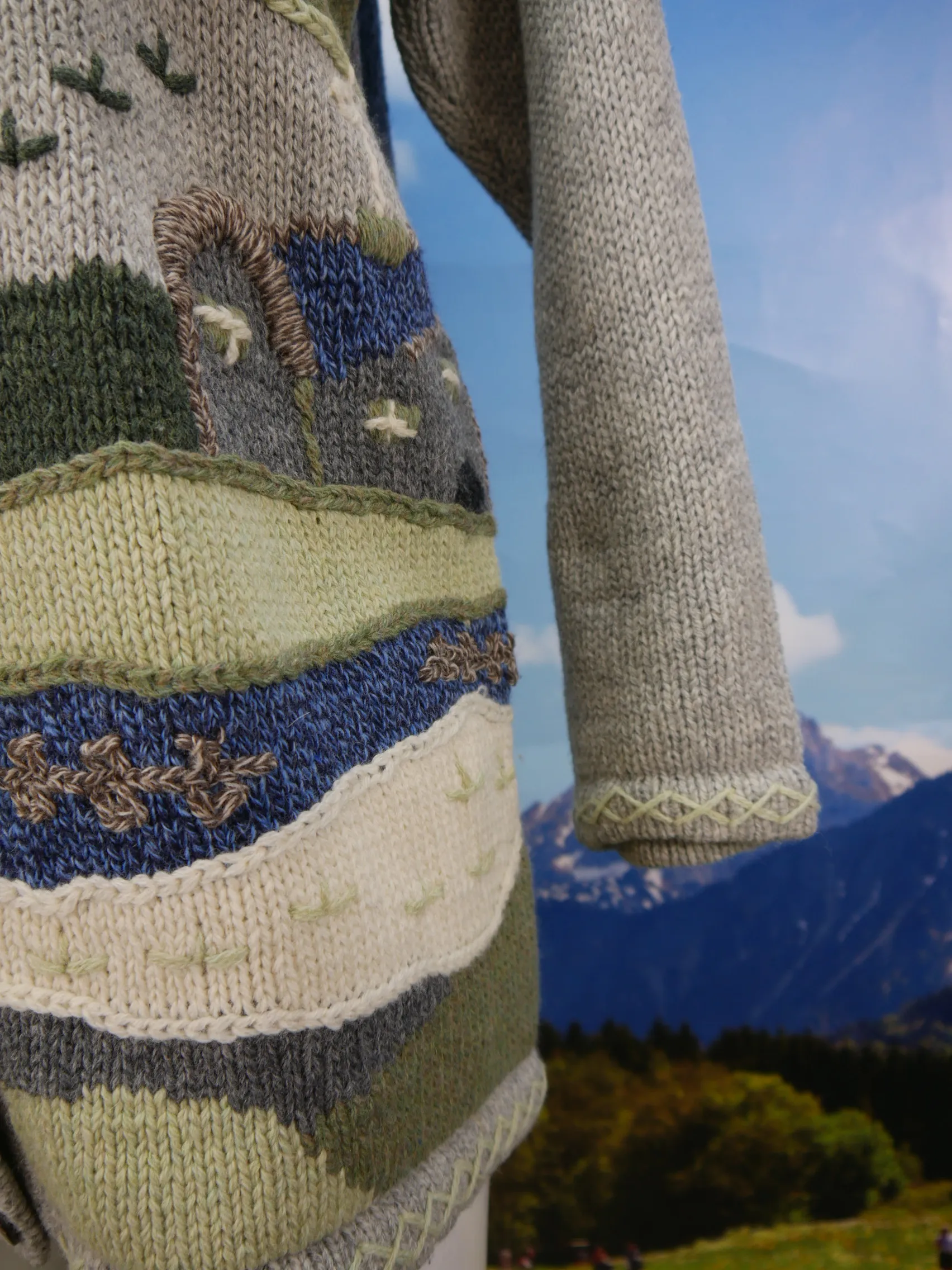 Peter Hahn Strickjacke leicht mit tollen Strickmuster Trachtenjacke Jacke Gr.40