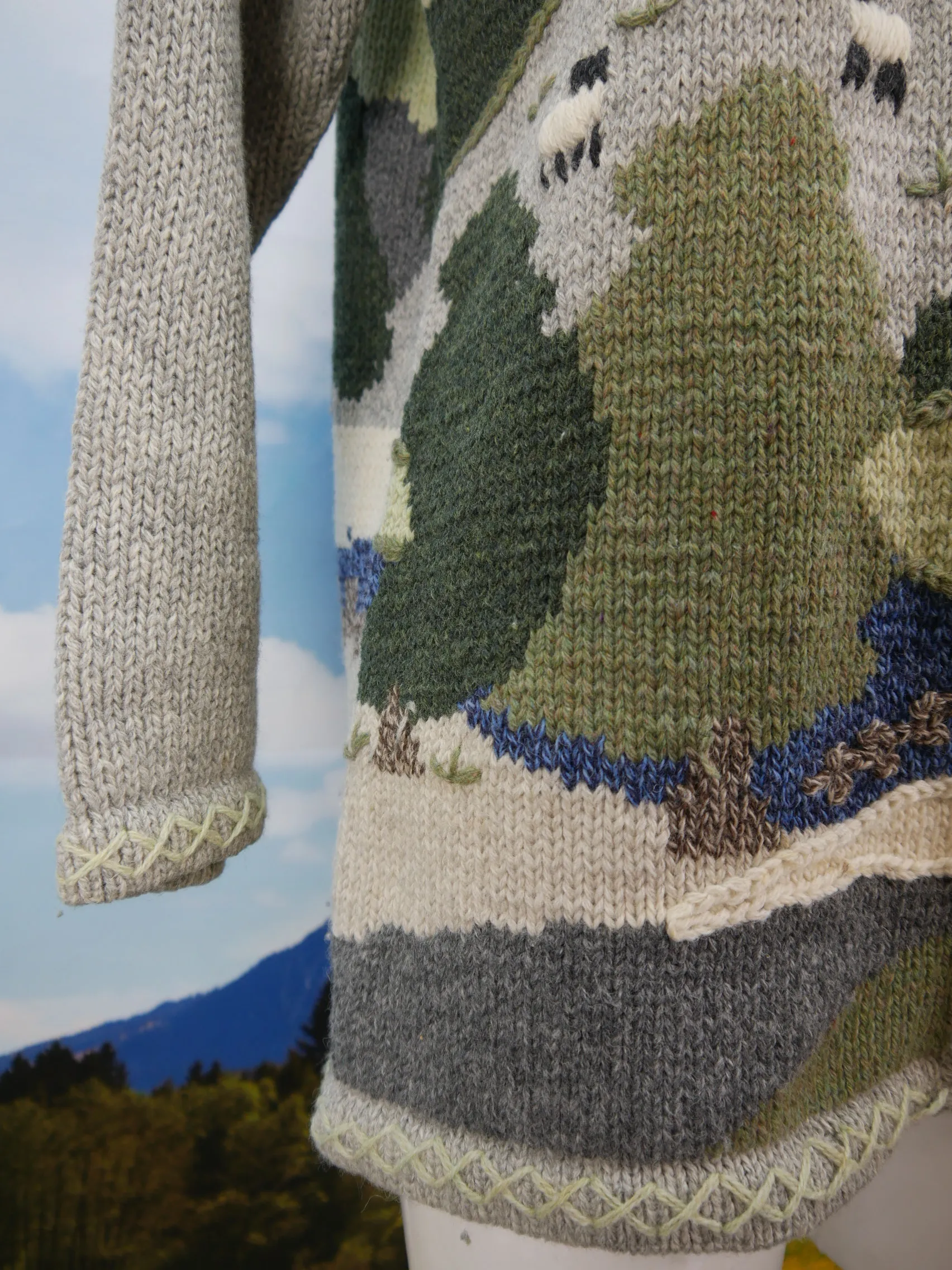 Peter Hahn Strickjacke leicht mit tollen Strickmuster Trachtenjacke Jacke Gr.40