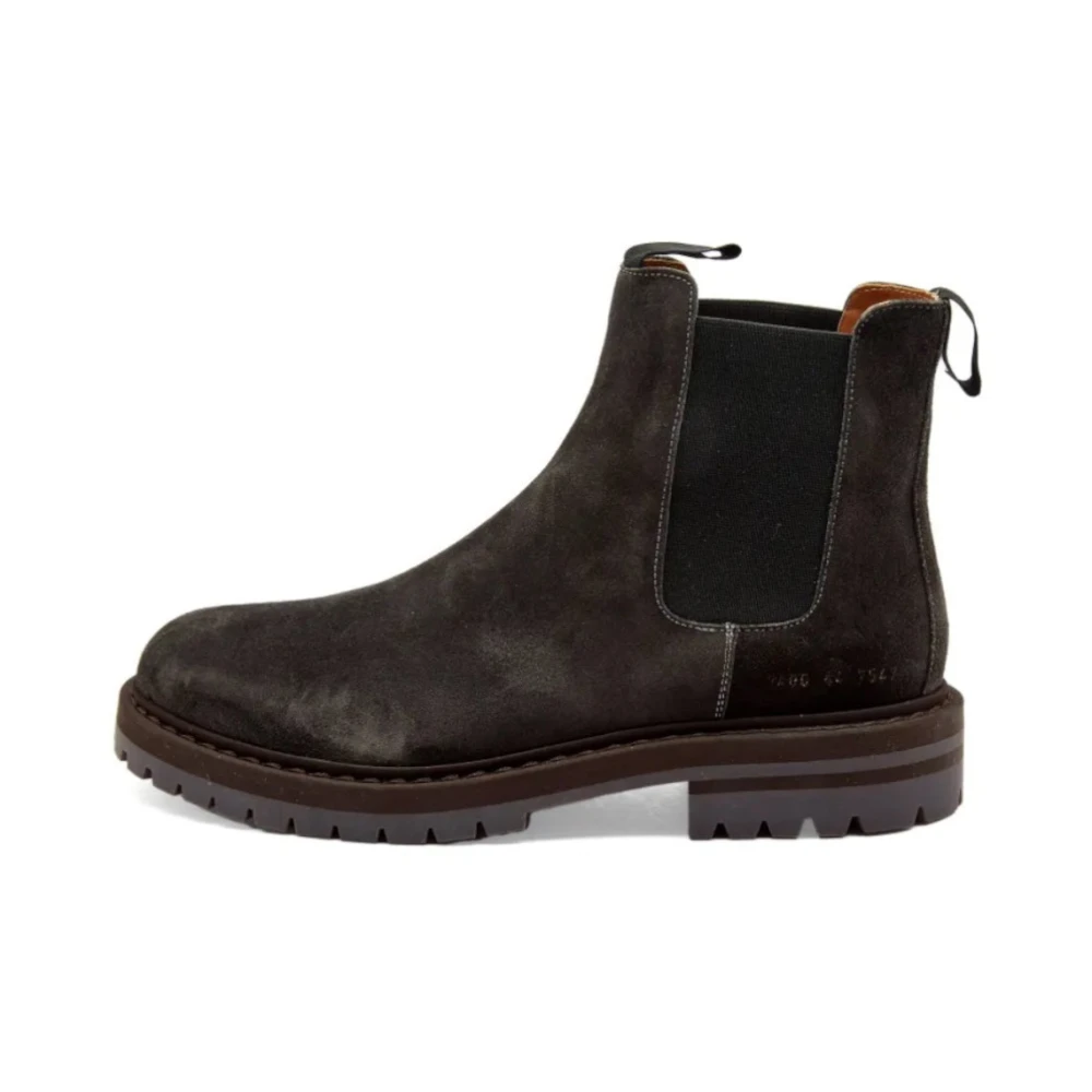 Schwarzer Wildleder Chelsea Stiefel