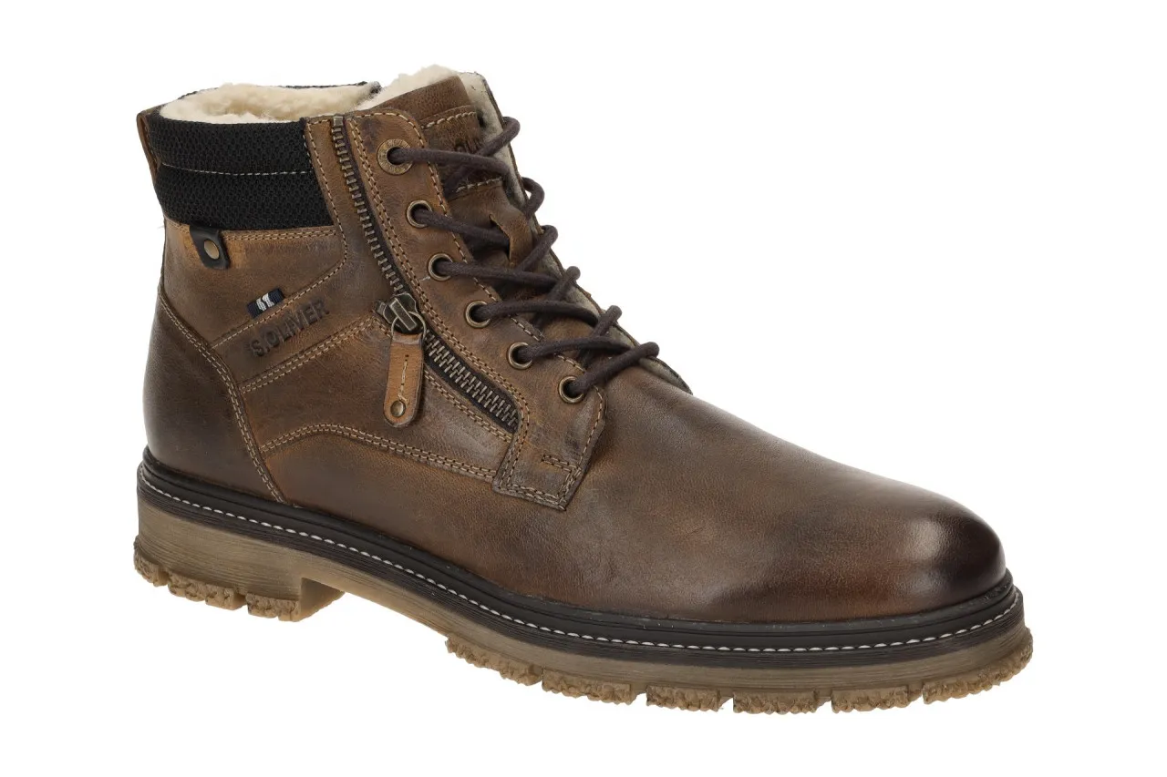 s.Oliver Stiefeletten Herren braun cognac Warmfutter 5-16248-43 305