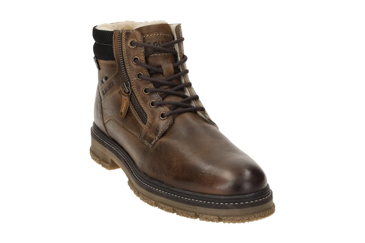 s.Oliver Stiefeletten Herren braun cognac Warmfutter 5-16248-43 305