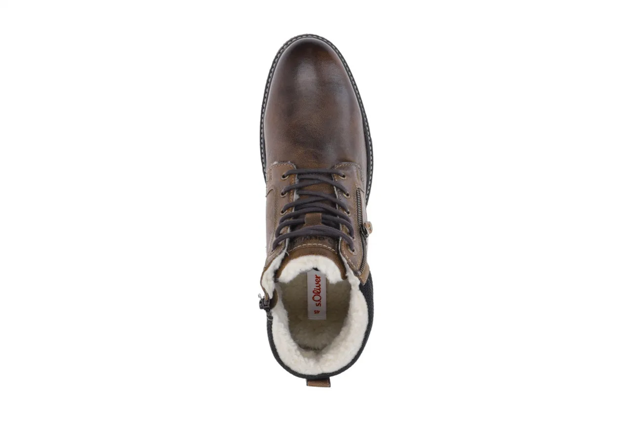 s.Oliver Stiefeletten Herren braun cognac Warmfutter 5-16248-43 305
