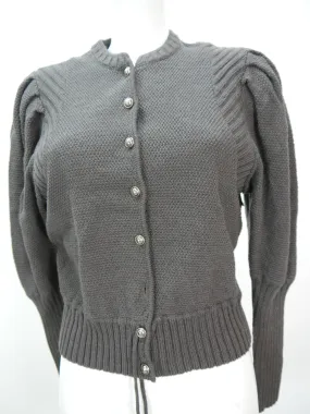 Strickjacke braun herrlich 60er Jahre süße Vintage Trachtenjacke Jacke Gr.38