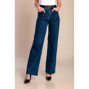 Thermo Jeans mit geradem Bein, dunkelblau