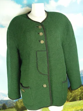 TRAUNSEE TRACHTEN gut erhalten gefütterte Strickjacke Jacke Trachtenjacke Gr.46