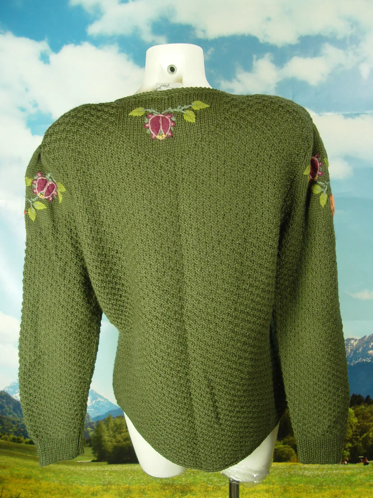 zuckersüß gemustert Dirndljacke Strickjacke Jacke -SJ104- Trachtenjacke Gr.42